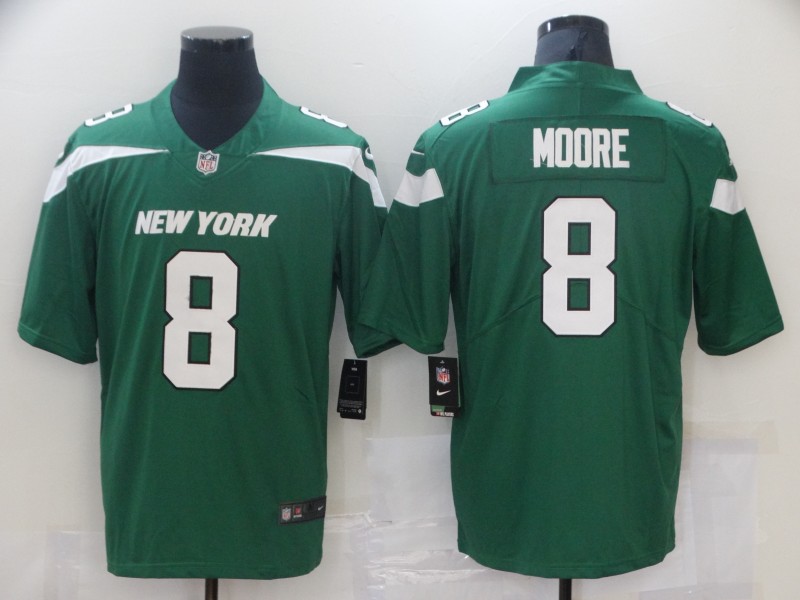 Men's New York Jets #8 Elijah Moore Nike Gotham Green 2021 Vapor Untouchable Jersey Men's New York Jets #8 Elijah Moore Nike Gotham Green 2021 Vapor Untouchable Jersey