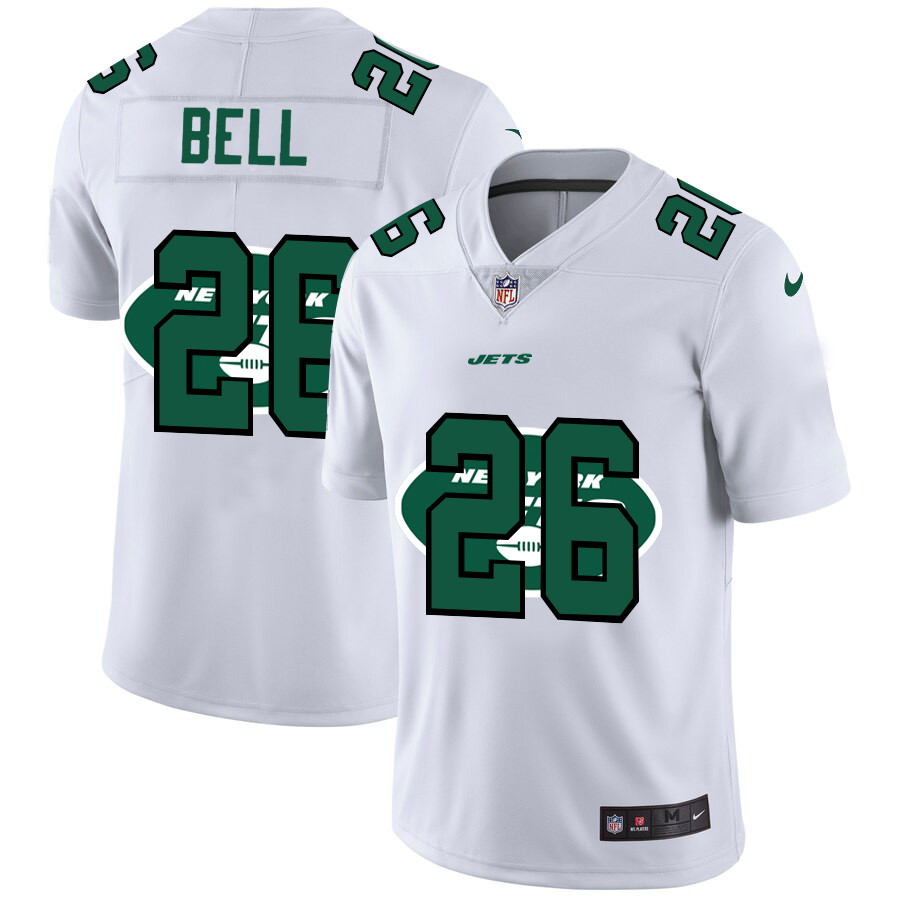 New York Jets #26 Le'Veon Bell White Men's Nike Team Logo Dual Overlap Limited NFL Jersey New York Jets #26 Le'Veon Bell White Men's Nike Team Logo Dual Overlap Limited NFL Jersey
