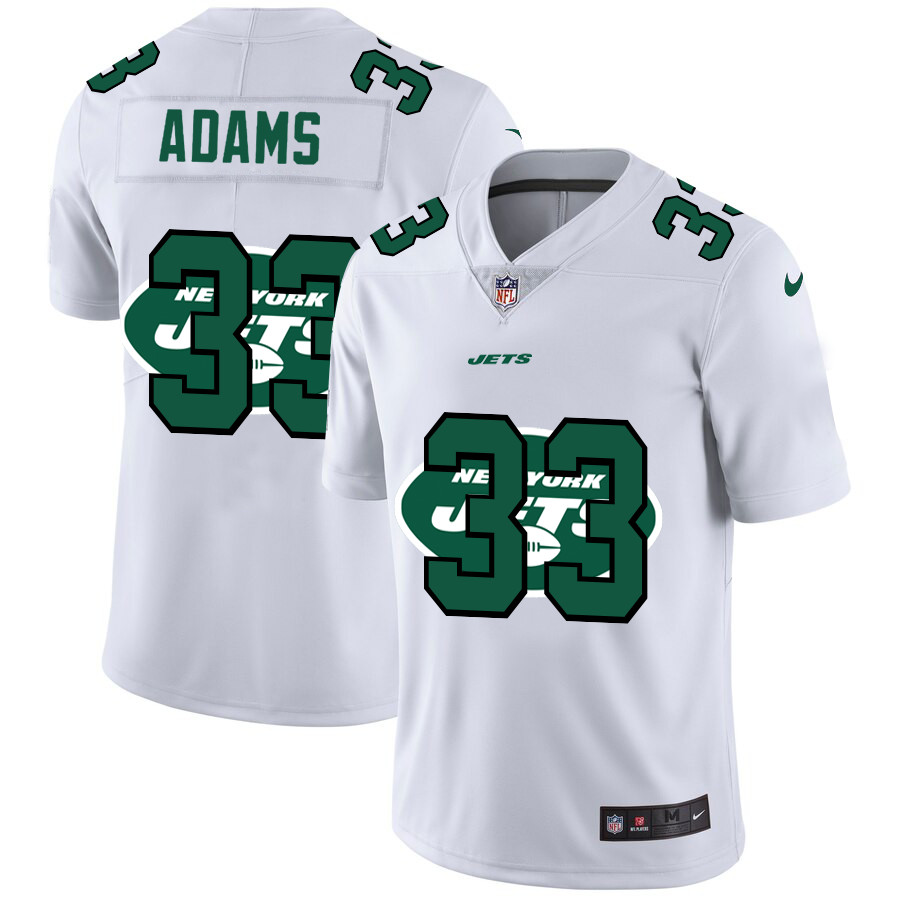 New York Jets #33 Jamal Adams White Men's Nike Team Logo Dual Overlap Limited NFL Jersey New York Jets #33 Jamal Adams White Men's Nike Team Logo Dual Overlap Limited NFL Jersey