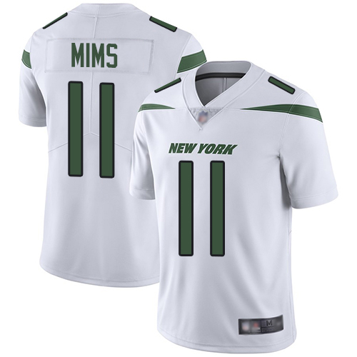 Nike Jets #11 Denzel Mim White Men's Stitched NFL Vapor Untouchable Limited Jersey Nike Jets #11 Denzel Mim White Men's Stitched NFL Vapor Untouchable Limited Jersey