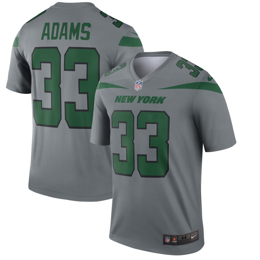 Nike Jets 33 Jamal Adams Gray Inverted Legend Jersey Nike Jets 33 Jamal Adams Gray Inverted Legend Jersey