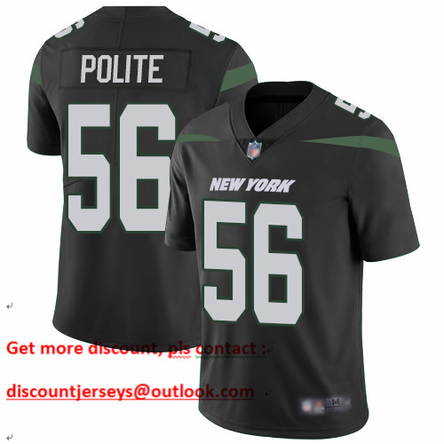 Jets #56 Jachai Polite Black Alternate Men's Stitched Football Vapor Untouchable Limited Jersey Jets #56 Jachai Polite Black Alternate Men's Stitched Football Vapor Untouchable Limited Jersey