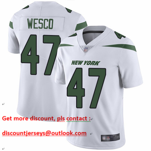 Jets #47 Trevon Wesco White Men's Stitched Football Vapor Untouchable Limited Jersey Jets #47 Trevon Wesco White Men's Stitched Football Vapor Untouchable Limited Jersey