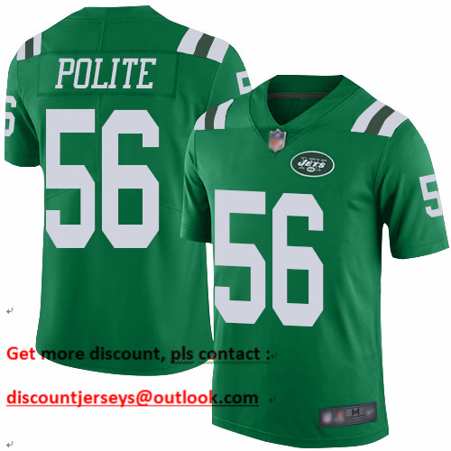 Jets #56 Jachai Polite Green Men's Stitched Football Limited Rush Jersey Jets #56 Jachai Polite Green Men's Stitched Football Limited Rush Jersey