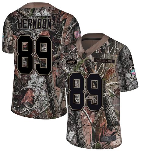 Nike Jets #89 Chris Herndon Camo Men's Stitched NFL Limited Rush Realtree Jersey Nike Jets #89 Chris Herndon Camo Men's Stitched NFL Limited Rush Realtree Jersey
