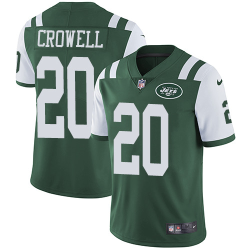 Nike Jets #20 Isaiah Crowell Green Team Color Men's Stitched NFL Vapor Untouchable Limited Jersey Nike Jets #20 Isaiah Crowell Green Team Color Men's Stitched NFL Vapor Untouchable Limited Jersey