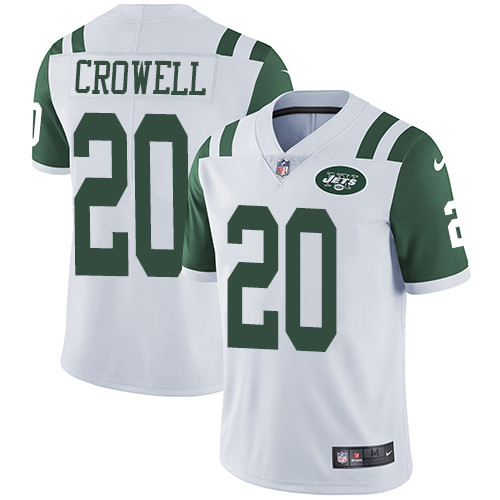 Nike Jets #20 Isaiah Crowell White Men's Stitched NFL Vapor Untouchable Limited Jersey Nike Jets #20 Isaiah Crowell White Men's Stitched NFL Vapor Untouchable Limited Jersey