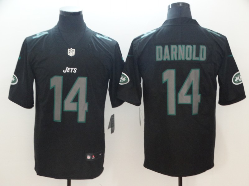 Nike Jets 14 Sam Darnold Black Impact Rush Limited Jersey Nike Jets 14 Sam Darnold Black Impact Rush Limited Jersey
