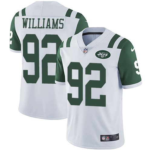 Nike Jets 92 Leonard Williams White Vapor Untouchable Limited Jersey Nike Jets 92 Leonard Williams White Vapor Untouchable Limited Jersey