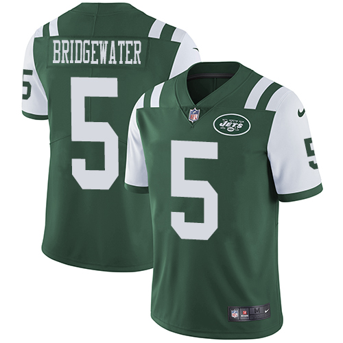 Nike Jets #5 Teddy Bridgewater Green Team Color Men's Stitched NFL Vapor Untouchable Limited Jersey Nike Jets #5 Teddy Bridgewater Green Team Color Men's Stitched NFL Vapor Untouchable Limited Jersey