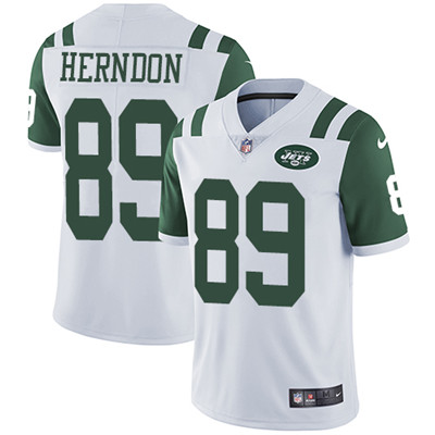 Nike Jets #89 Chris Herndon White Men's Stitched NFL Vapor Untouchable Limited Jersey Nike Jets #89 Chris Herndon White Men's Stitched NFL Vapor Untouchable Limited Jersey