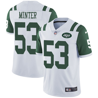 Nike Jets #53 Kevin Minter White Men's Stitched NFL Vapor Untouchable Limited Jersey Nike Jets #53 Kevin Minter White Men's Stitched NFL Vapor Untouchable Limited Jersey