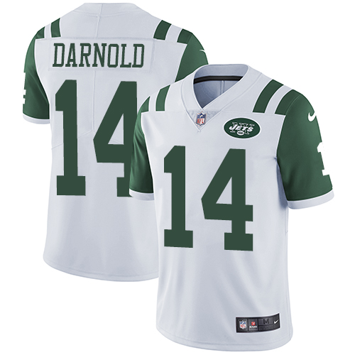 Nike Jets #14 Sam Darnold White Men's Stitched NFL Vapor Untouchable Limited Jersey Nike Jets #14 Sam Darnold White Men's Stitched NFL Vapor Untouchable Limited Jersey