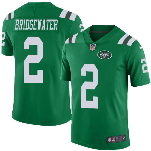 Nike Jets #2 Teddy Bridgewater Green Men's Stitched NFL Limited Rush Jersey Nike Jets #2 Teddy Bridgewater Green Men's Stitched NFL Limited Rush Jersey