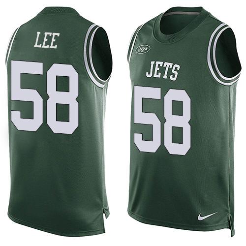 Nike Jets #58 Darron Lee Green Team Color Men's Stitched NFL Limited Tank Top Jersey Nike Jets #58 Darron Lee Green Team Color Men's Stitched NFL Limited Tank Top Jersey