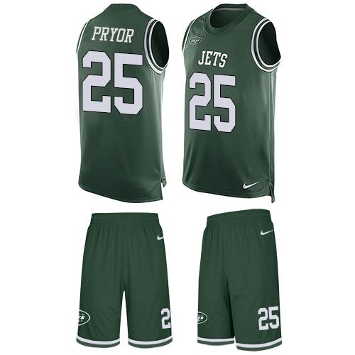 Nike Jets #25 Calvin Pryor Green Team Color Men's Stitched NFL Limited Tank Top Suit Jersey Nike Jets #25 Calvin Pryor Green Team Color Men's Stitched NFL Limited Tank Top Suit Jersey