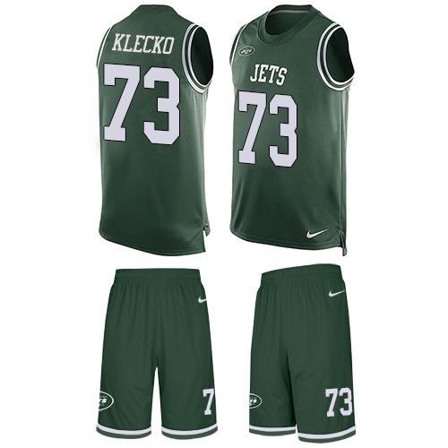 Nike Jets #73 Joe Klecko Green Team Color Men's Stitched NFL Limited Tank Top Suit Jersey Nike Jets #73 Joe Klecko Green Team Color Men's Stitched NFL Limited Tank Top Suit Jersey