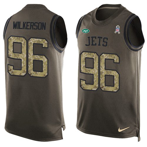 Nike Jets #96 Muhammad Wilkerson Green Men's Stitched NFL Limited Salute To Service Tank Top Jersey Nike Jets #96 Muhammad Wilkerson Green Men's Stitched NFL Limited Salute To Service Tank Top Jersey