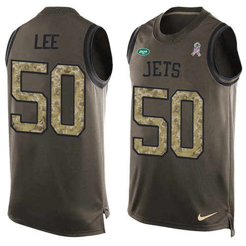 Nike Jets #50 Darron Lee Green Men's Stitched NFL Limited Salute To Service Tank Top Jersey Nike Jets #50 Darron Lee Green Men's Stitched NFL Limited Salute To Service Tank Top Jersey