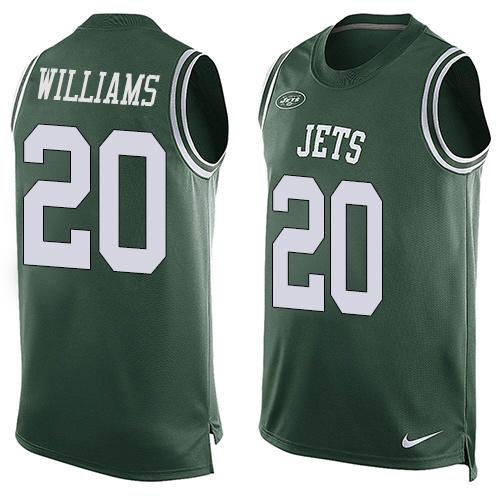 Nike Jets #20 Marcus Williams Green Team Color Men's Stitched NFL Limited Tank Top Jersey Nike Jets #20 Marcus Williams Green Team Color Men's Stitched NFL Limited Tank Top Jersey