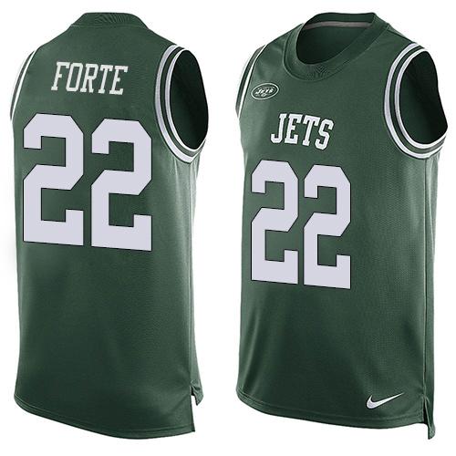 Nike Jets #22 Matt Forte Green Team Color Men's Stitched NFL Limited Tank Top Jersey Nike Jets #22 Matt Forte Green Team Color Men's Stitched NFL Limited Tank Top Jersey