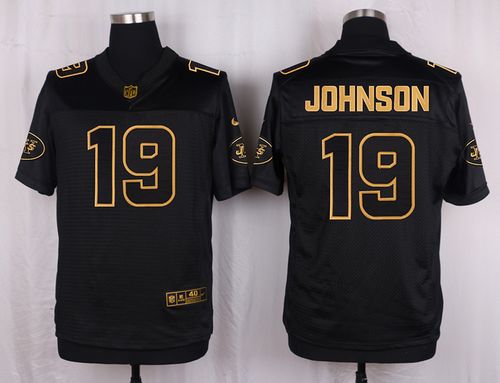 Nike Jets #19 Keyshawn Johnson Black Men's Stitched NFL Elite Pro Line Gold Collection Jersey Nike Jets #19 Keyshawn Johnson Black Men's Stitched NFL Elite Pro Line Gold Collection Jersey