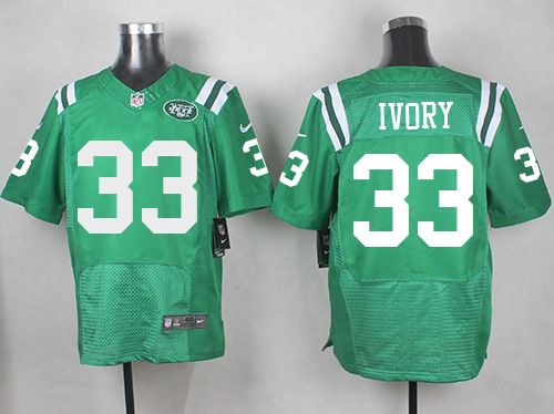 Nike Jets #33 Chris Ivory Green Men's Stitched NFL Elite Rush Jersey Nike Jets #33 Chris Ivory Green Men's Stitched NFL Elite Rush Jersey