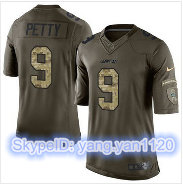 Nike New York Jets #9 Bryce Petty Green Men's Stitched NFL Limited Salute to Service Jersey Nike New York Jets #9 Bryce Petty Green Men's Stitched NFL Limited Salute to Service Jersey