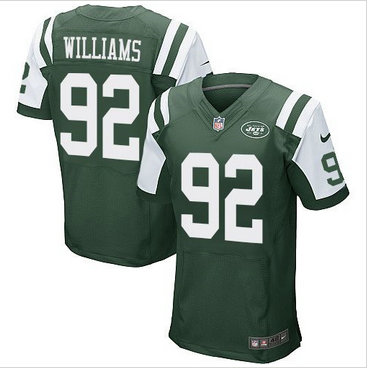 Nike New York Jets #92 Leonard Williams Green Team Color Men's NFL Elite Jersey Nike New York Jets #92 Leonard Williams Green Team Color Men's NFL Elite Jersey