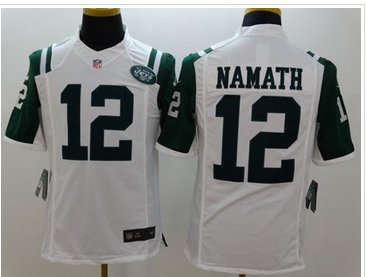 New New York Jets #12 Joe Namath White NFL Limited Jersey