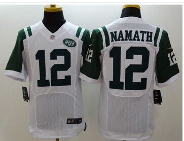 New New York Jets #12 Joe Namath White NFL Elite Jersey New New York Jets #12 Joe Namath White NFL Elite Jersey
