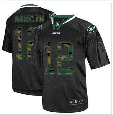 NEW New York Jets #12 Joe Namath Black NFL Elite Camo Fashion Jersey NEW New York Jets #12 Joe Namath Black NFL Elite Camo Fashion Jersey