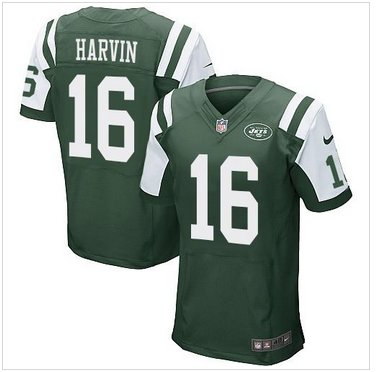 NEW Jets #16 Percy Harvin Green Team Color NFL Elite Jersey
