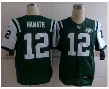 New York Jets #12 Joe Namath Green Team Color NFL Elite Jersey New York Jets #12 Joe Namath Green Team Color NFL Elite Jersey