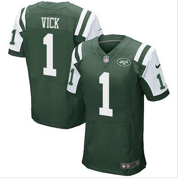 New York Jets #1 Michael Vick Green Team Color NFL Elite Jersey