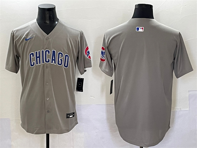 Men's Chicago Cubs Blank Grey Limited Stitched Baseball Jersey Men's Chicago Cubs Blank Grey Limited Stitched Baseball Jersey