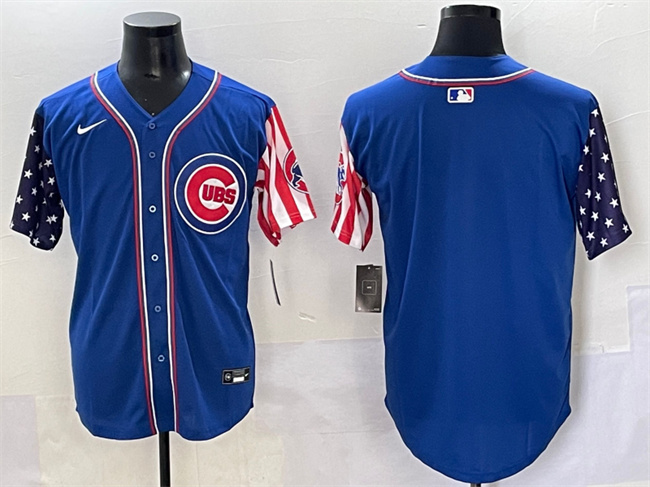 Men's Chicago Cubs Blank Royal 2025 Independence Day Vapor Premier Limited Stitched Baseball Jersey Men's Chicago Cubs Blank Royal 2025 Independence Day Vapor Premier Limited Stitched Baseball Jersey