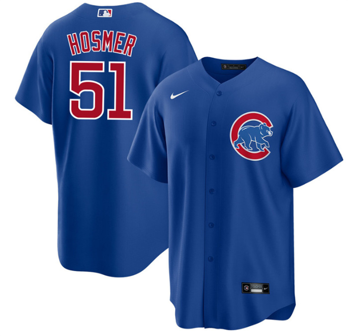 Men's Chicago Cubs #51 Eric Hosmer Royal Cool Base Stitched Jersey Men's Chicago Cubs #51 Eric Hosmer Royal Cool Base Stitched Jersey