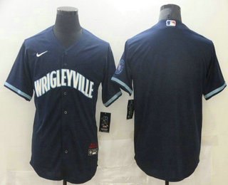 Men's Chicago Cubs Blank Navy Blue 2021 City Connect Stitched MLB Cool Base Nike Jersey Men's Chicago Cubs Blank Navy Blue 2021 City Connect Stitched MLB Cool Base Nike Jersey
