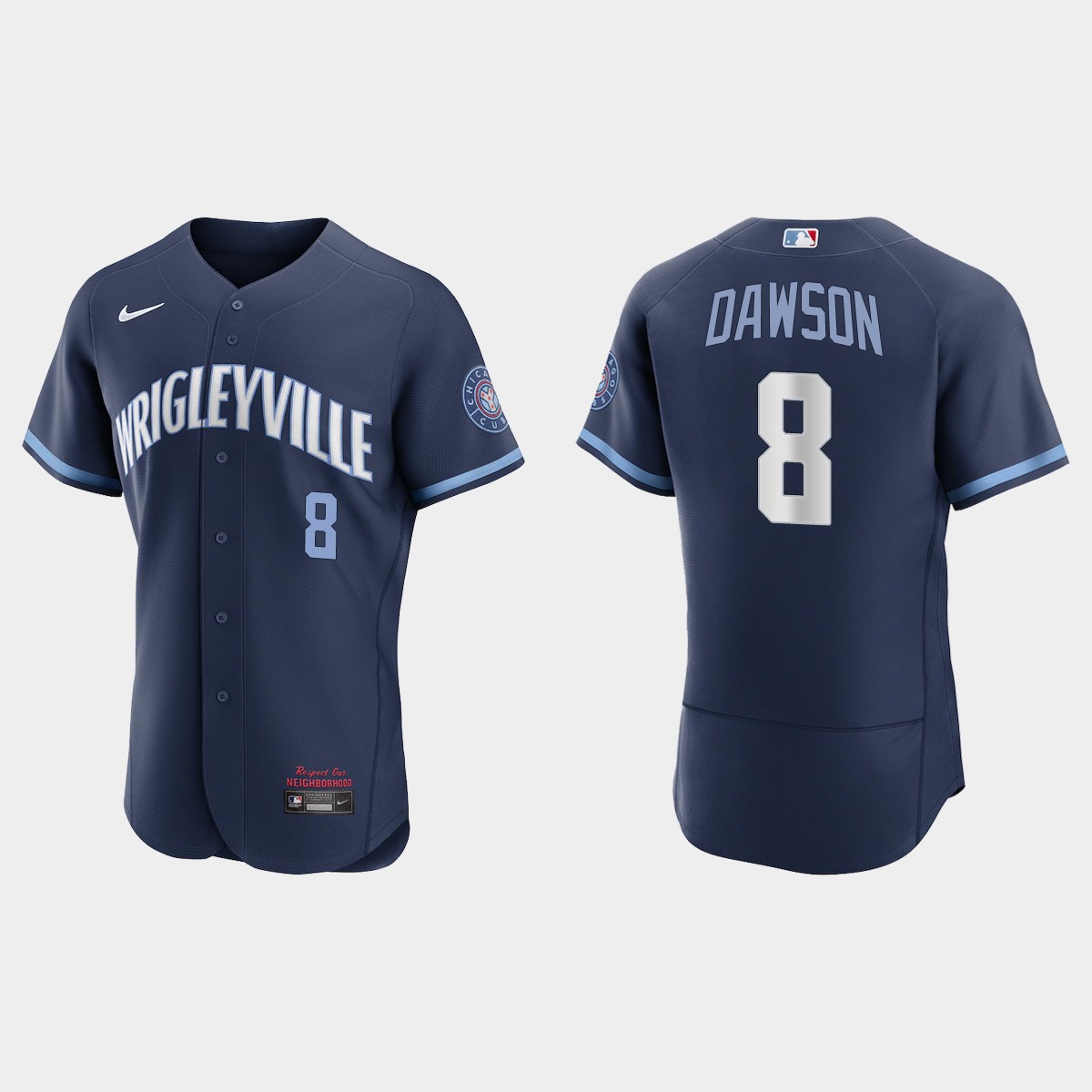 Chicago Cubs #8 Andre Dawson Men's Nike 2021 City Connect Authentic Navy MLB Jersey Chicago Cubs #8 Andre Dawson Men's Nike 2021 City Connect Authentic Navy MLB Jersey