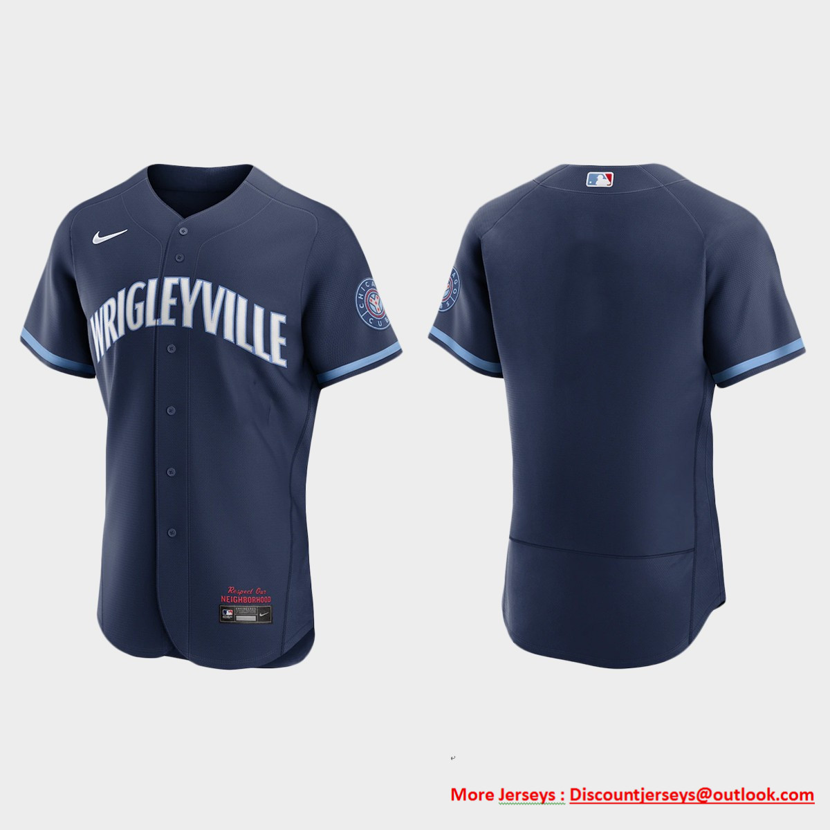 Chicago Cubs Men's Nike 2021 City Connect Authentic Navy MLB Jersey
