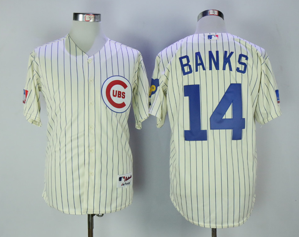 Cubs #14 Ernie Banks Cream 1969 Turn Back The Clcok Jersey Cubs #14 Ernie Banks Cream 1969 Turn Back The Clcok Jersey