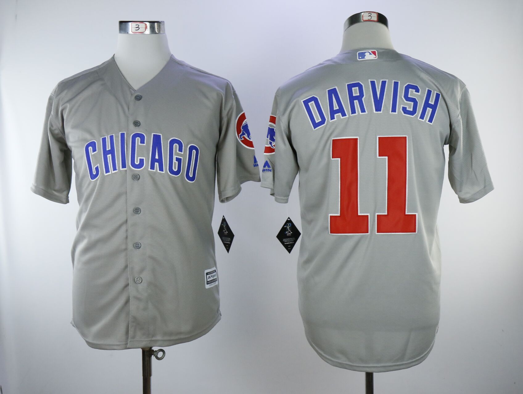 Cubs #11 Yu Darvish Gray Cool Base Jersey Cubs #11 Yu Darvish Gray Cool Base Jersey