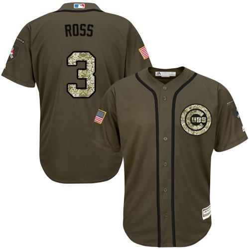 Cubs #3 David Ross Green Salute to Service Stitched MLB Jersey Cubs #3 David Ross Green Salute to Service Stitched MLB Jersey