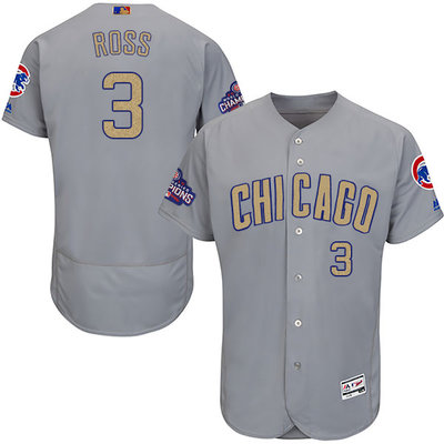 Cubs #3 David Ross World Series Champions Gold Program Cool Base Jersey Cubs #3 David Ross World Series Champions Gold Program Cool Base Jersey