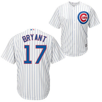 Men's Chicago Cubs Kris Bryant Majestic White Home Cool Base Player Jersey Men's Chicago Cubs Kris Bryant Majestic White Home Cool Base Player Jersey