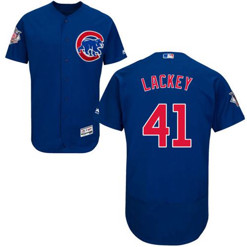 Cubs #41 John Lackey Blue Flexbase Authentic Collection Stitched MLB Jersey Cubs #41 John Lackey Blue Flexbase Authentic Collection Stitched MLB Jersey
