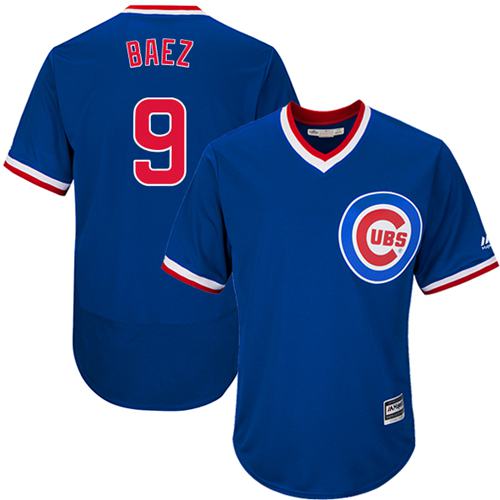 Cubs #9 Javier Baez Blue Flexbase Authentic Collection Cooperstown Stitched MLB Jersey Cubs #9 Javier Baez Blue Flexbase Authentic Collection Cooperstown Stitched MLB Jersey