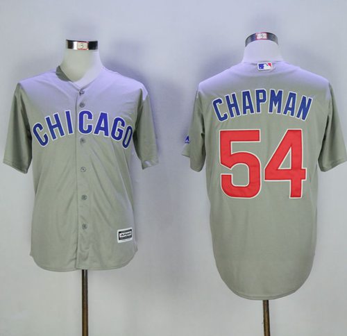 Cubs #54 Aroldis Chapman Grey New Cool Base Stitched MLB Jersey Cubs #54 Aroldis Chapman Grey New Cool Base Stitched MLB Jersey