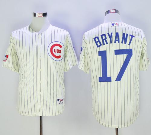 Cubs #17 Kris Bryant Cream 1969 Turn Back The Clock Stitched MLB Jersey Cubs #17 Kris Bryant Cream 1969 Turn Back The Clock Stitched MLB Jersey